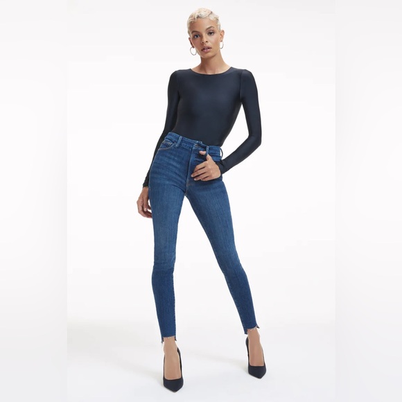 Ladies jeans by Good American - GOOD WAIST STEP HEM *pics by GA - Picture 5 of 7